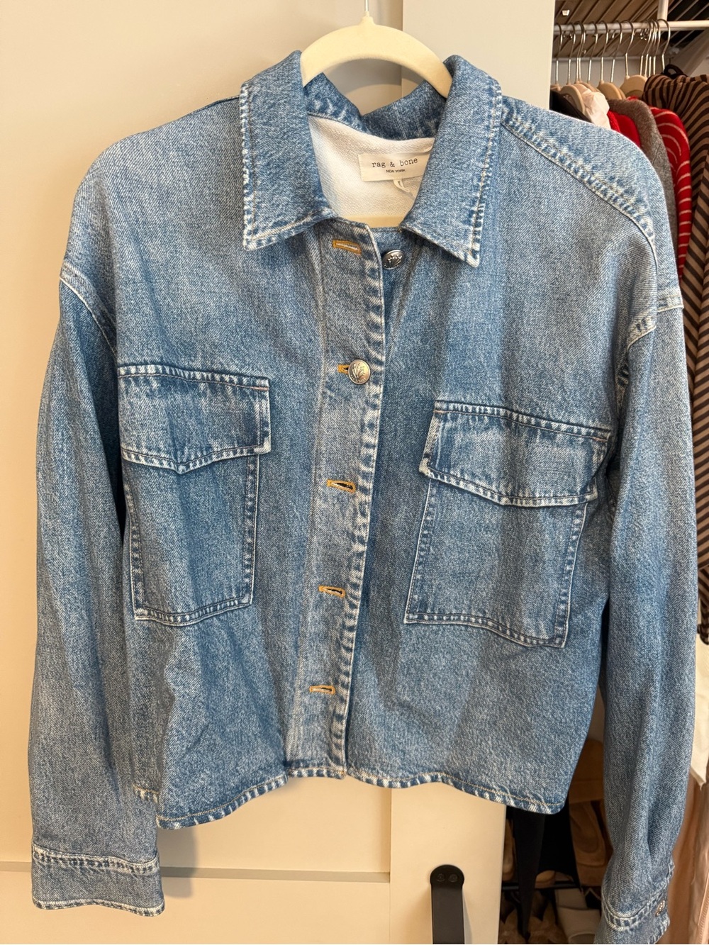 rag & bone Light Wash Denim Jacket